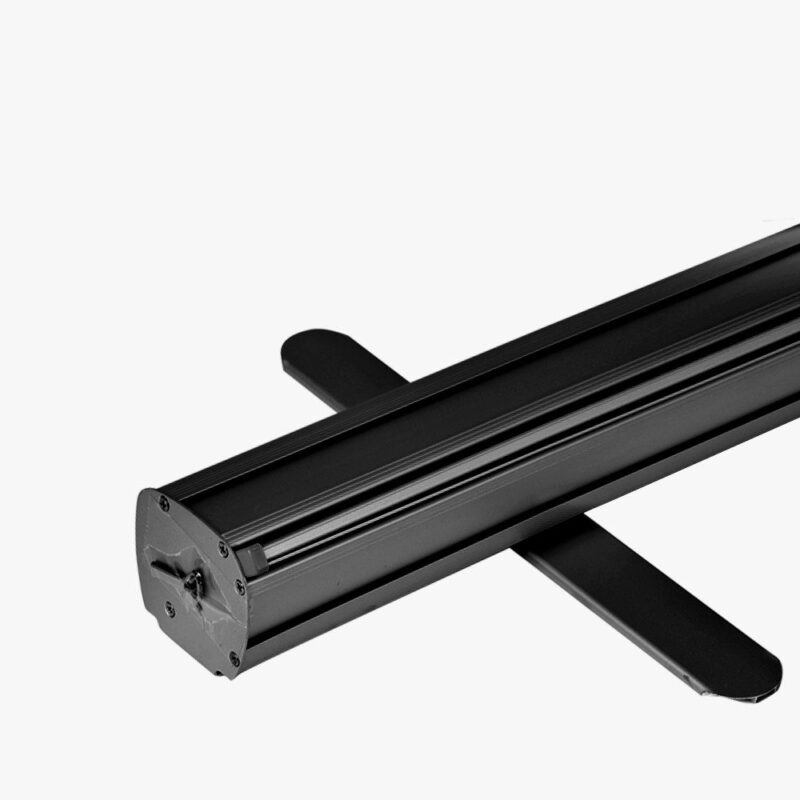 Black retractable banner stand base.