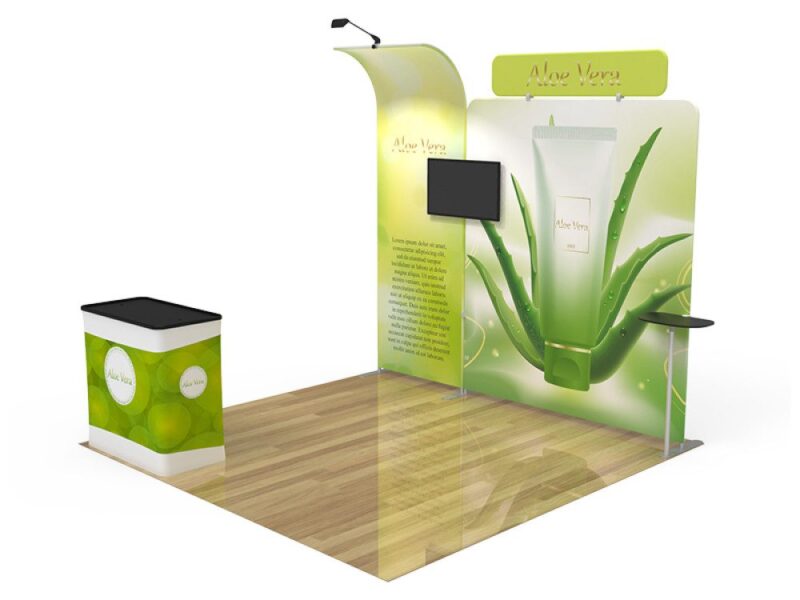 Aloe Vera trade show booth display.