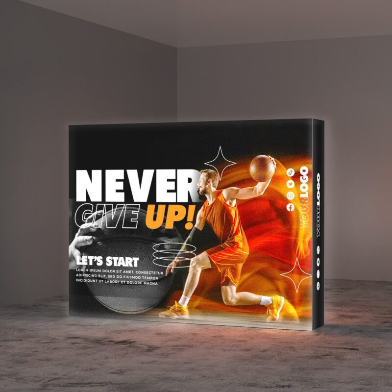 Basketball player: Never give up!