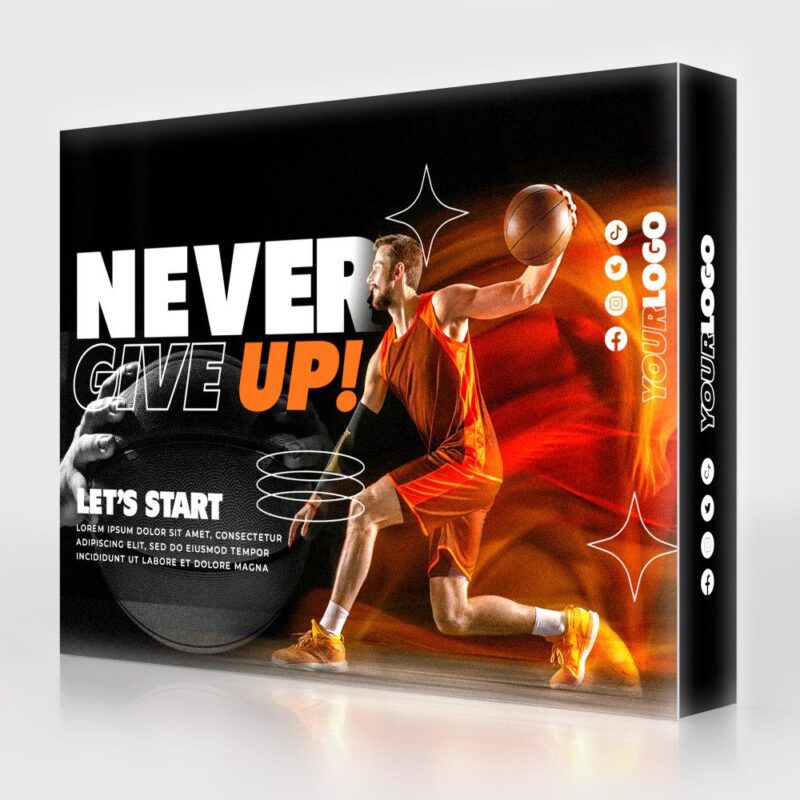 Basketball player: Never give up!