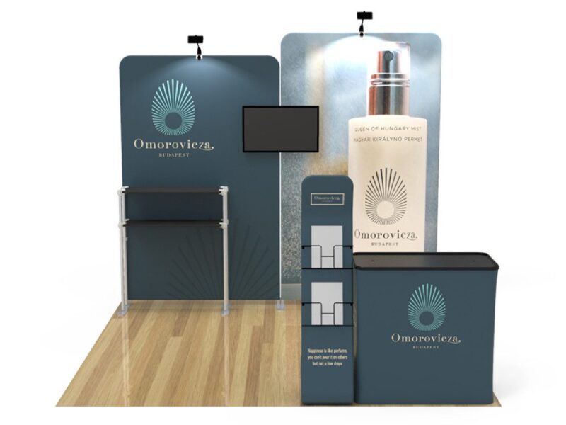Omorovicza Budapest trade show booth.
