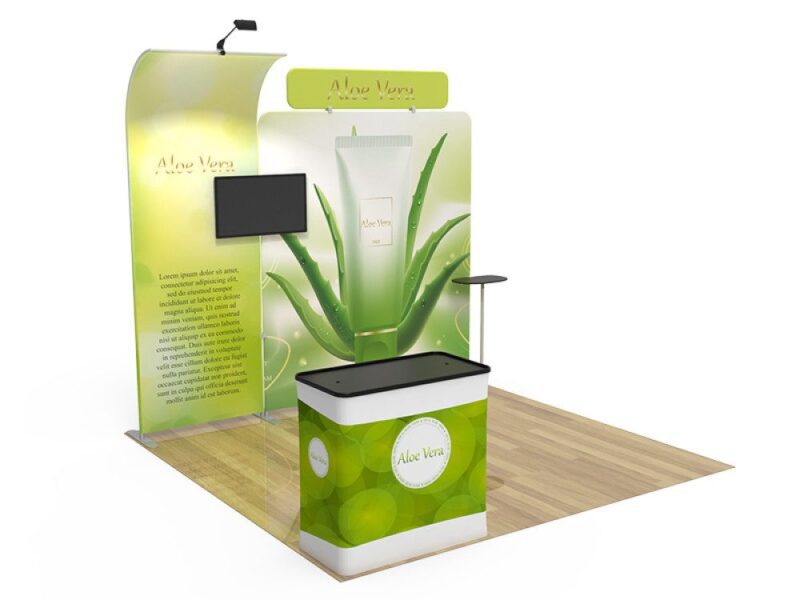 Aloe Vera trade show booth display.