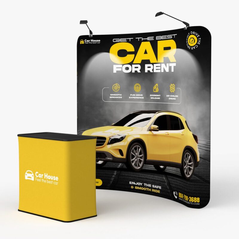 Yellow rental car, smooth ride, Car House.