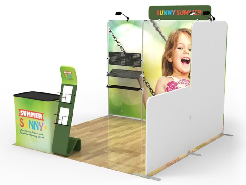 Sunny Summer trade show booth display.
