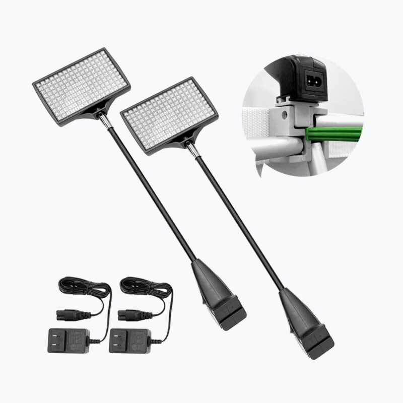 Pair of LED trade show lights.