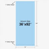 Artwork template: 36" x 92" print area.