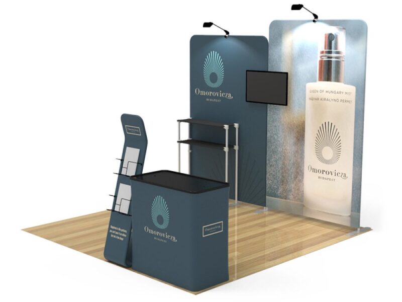 Omorovicza Budapest trade show booth.