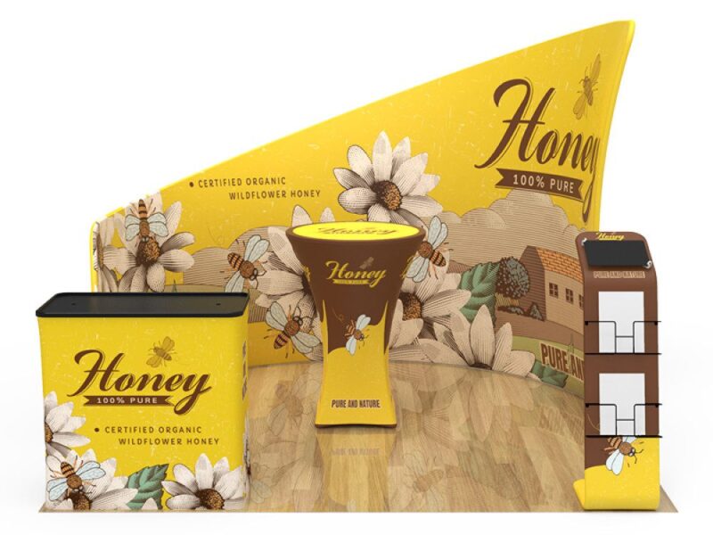 Honey trade show booth display.