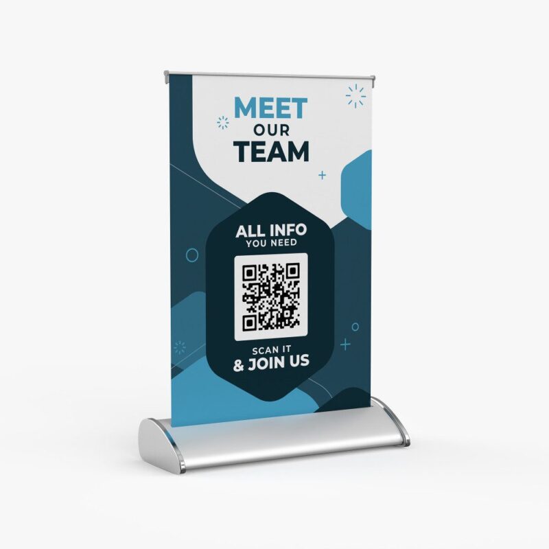 Meet our team; scan QR code.
