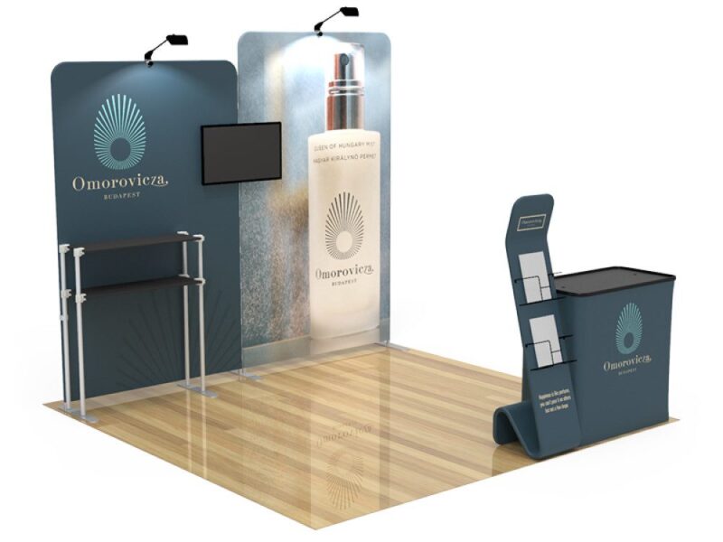 Omorovicza Budapest trade show booth.
