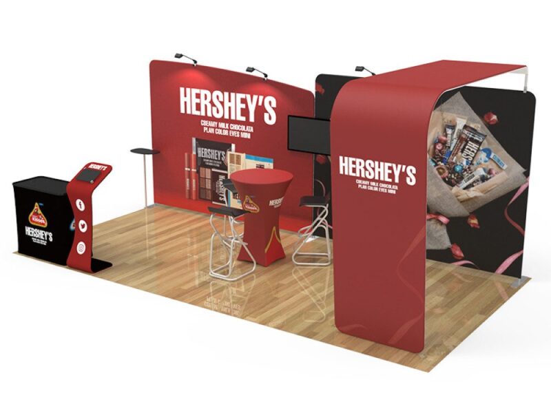 Hershey's trade show booth display.