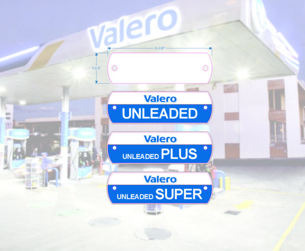 Valero | Tank Tags | Unleaded, Plus, Super