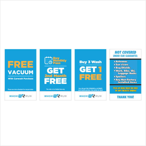 WashRun | Car Wash Signs & Decals | Custom Sizes