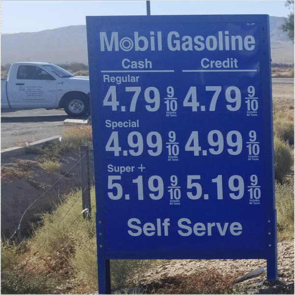 Mobil | Decals | Metal Price Sign | Custom