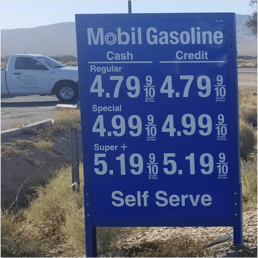 Mobil | Decals | Metal Price Sign | Custom